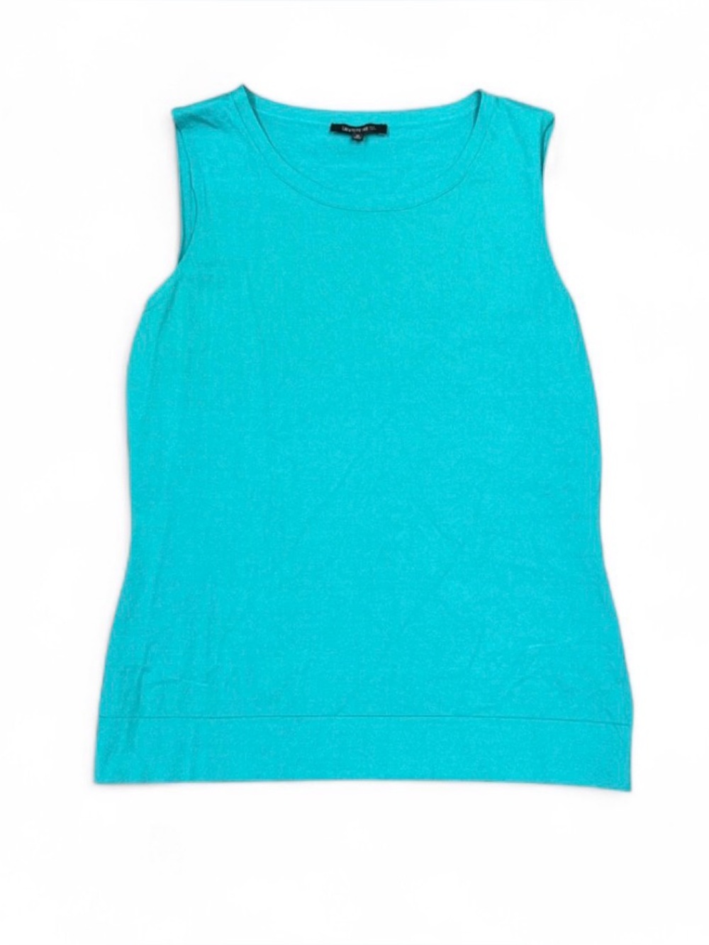 Lafayette 148 New York Sleeveless Knit Top Teal Size M Sample